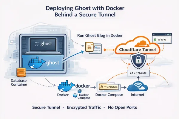 Securely Deploy Ghost Behind a Cloudflare Tunnel (Docker Setup Guide)